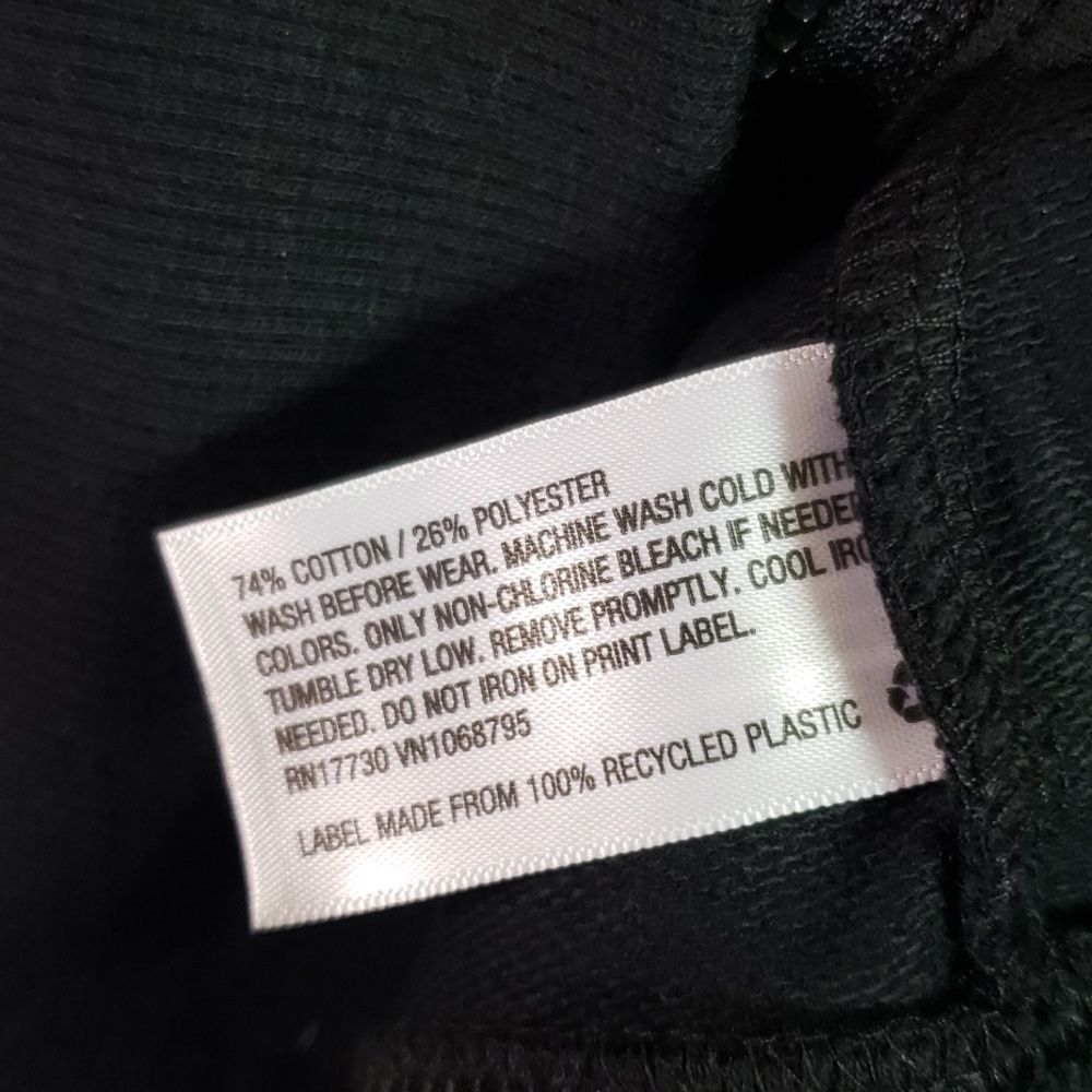 Cat & Jack Boys Black Zip Hoodie Size 6/7 Full Zip Hooded Sweatshirt (AE) - Picture 3 of 6